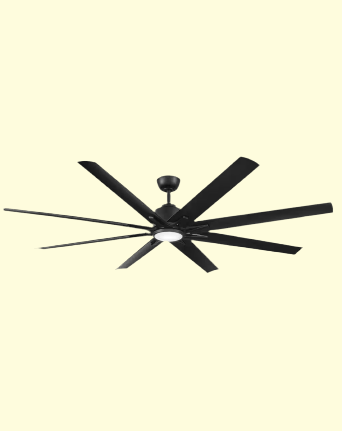 72 in. Smart Indoor/Outdoor Matte Black Ceiling Fan with Remote Included Powered by Hubspace